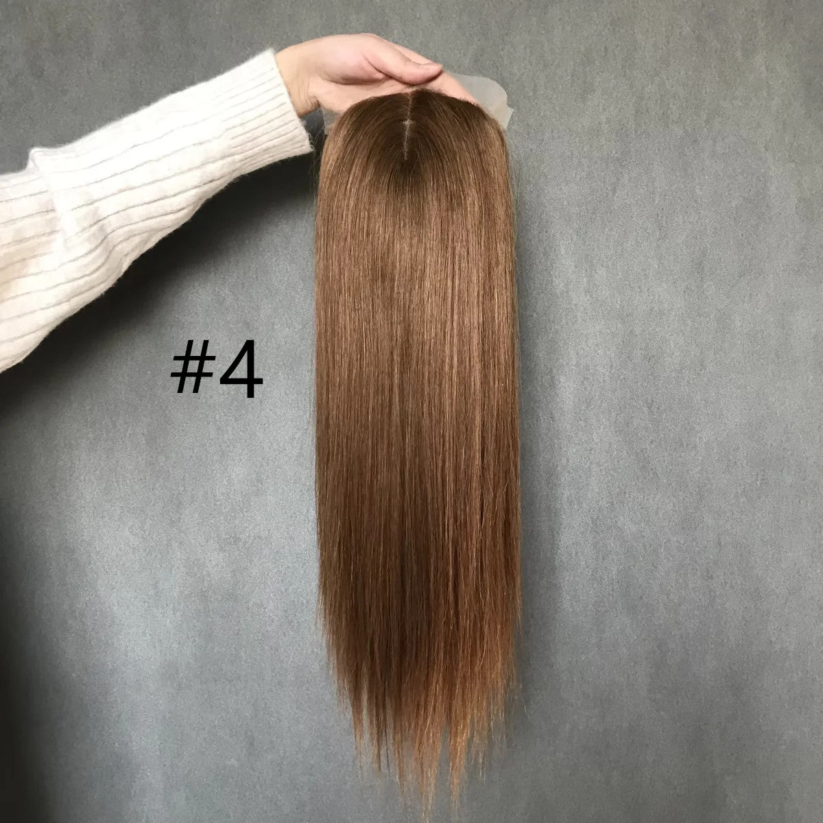 Extra Large Full Coverage 8"x8" Remy Hair Mono Topper with Swiss Lace Front