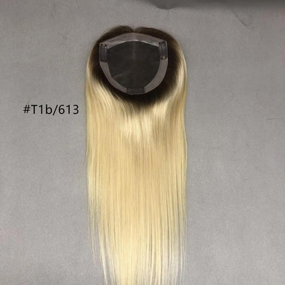 Flawless coverage 100 Remy Hair Monofilament Topper 5"x5", 6"x6"