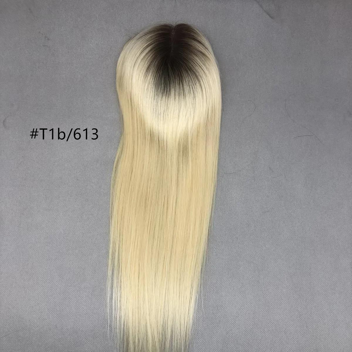 Flawless coverage 100 Remy Hair Monofilament Topper 5"x5", 6"x6"