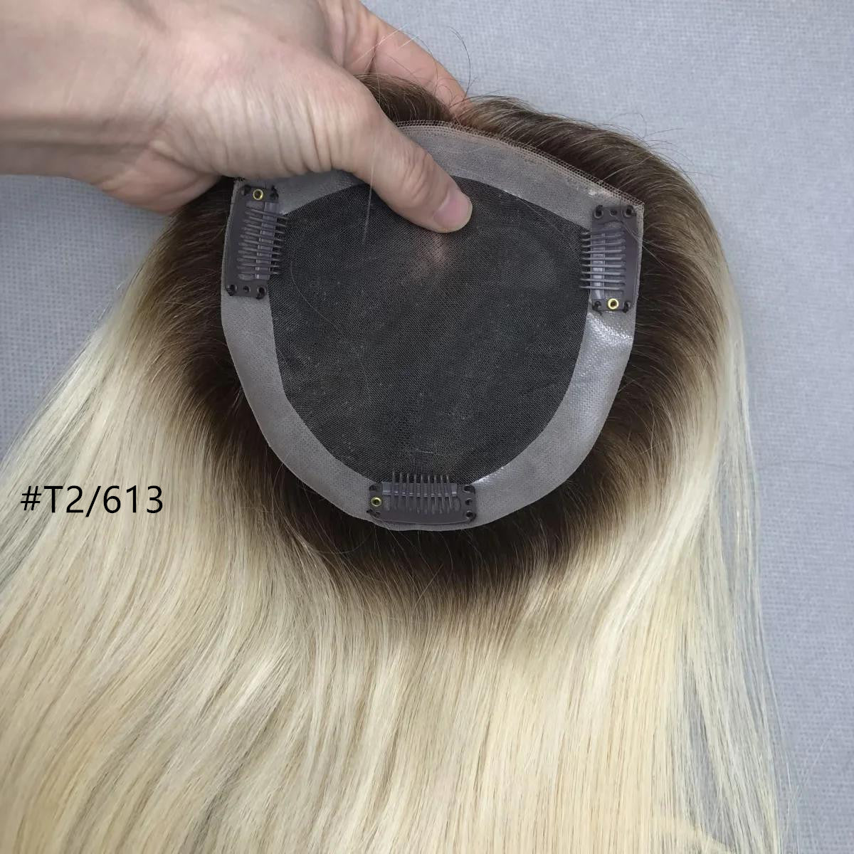 Flawless coverage 100 Remy Hair Monofilament Topper 5"x5", 6"x6"