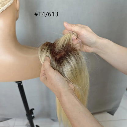 Flawless coverage 100 Remy Hair Monofilament Topper 5"x5", 6"x6"