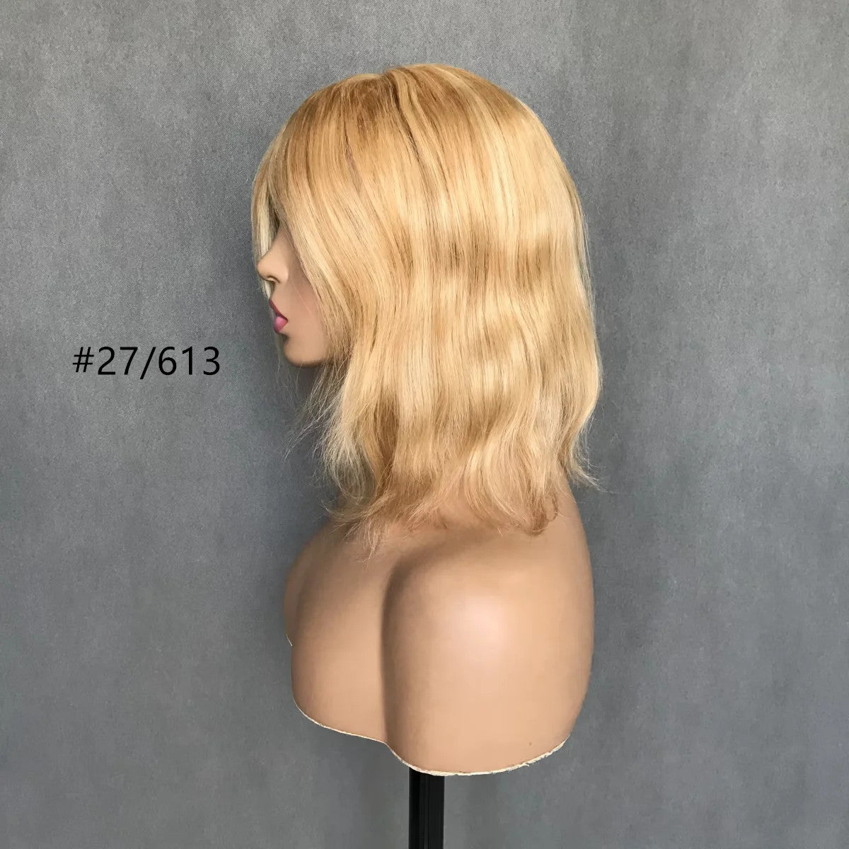 Chic and Seamless 10inch  Remy Hair Mono Topper with Swiss Lace Front  6"x6"