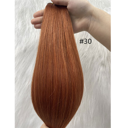 Genius Sew in Weft Hair Extensions Auburn Ginger Invisible Real Remy Hair for Women