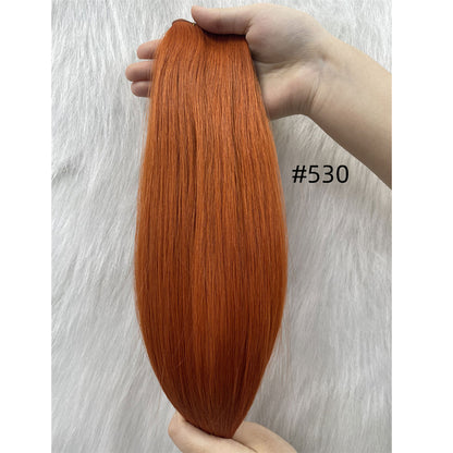 Genius Sew in Weft Hair Extensions Auburn Ginger Invisible Real Remy Hair for Women