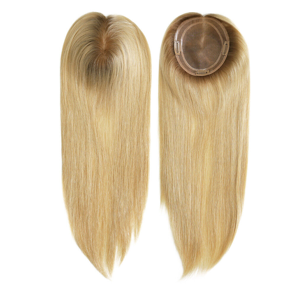 Women Topper Human Hair Top Piece European Cuticle Remy Straight Hair TP04 20''