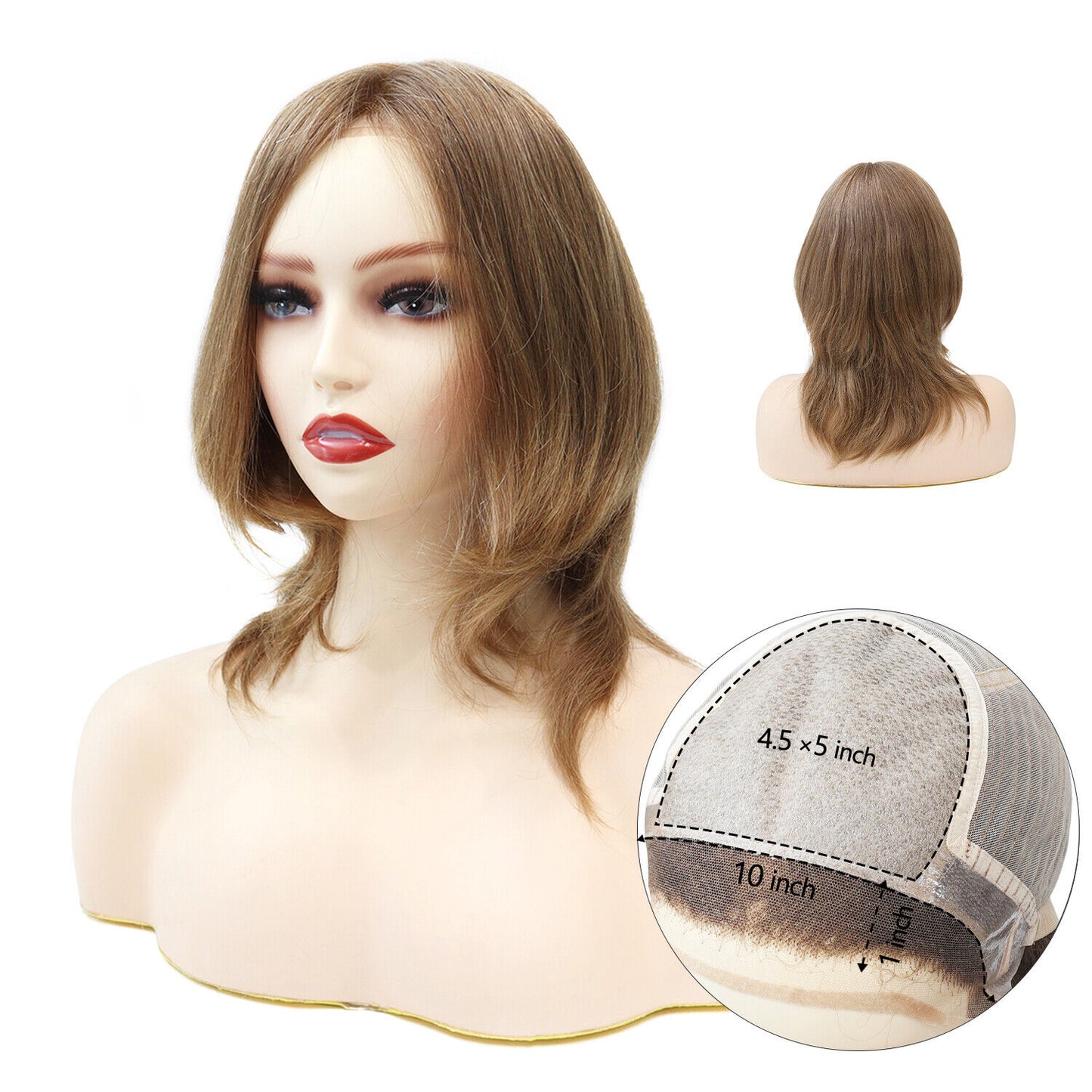 Women Wigs European Virgin Hair Systems French Lace Natural Human Hair Pieces