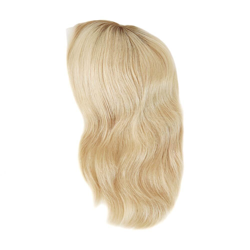 Women Wigs European Cuticle Remy Human Hair Mono Top Lace Front Medium Size 9''