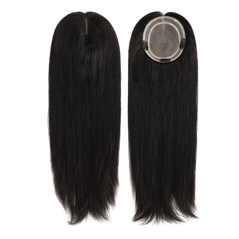 Women Topper Human Hair Top Piece European Cuticle Remy Straight Hair TP04 20''