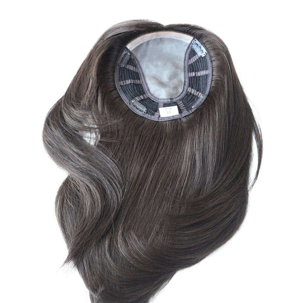 Women Topper Hair Toupee Fine Mono Wefted Top Pieces Human Remy Hair 13'' TP18