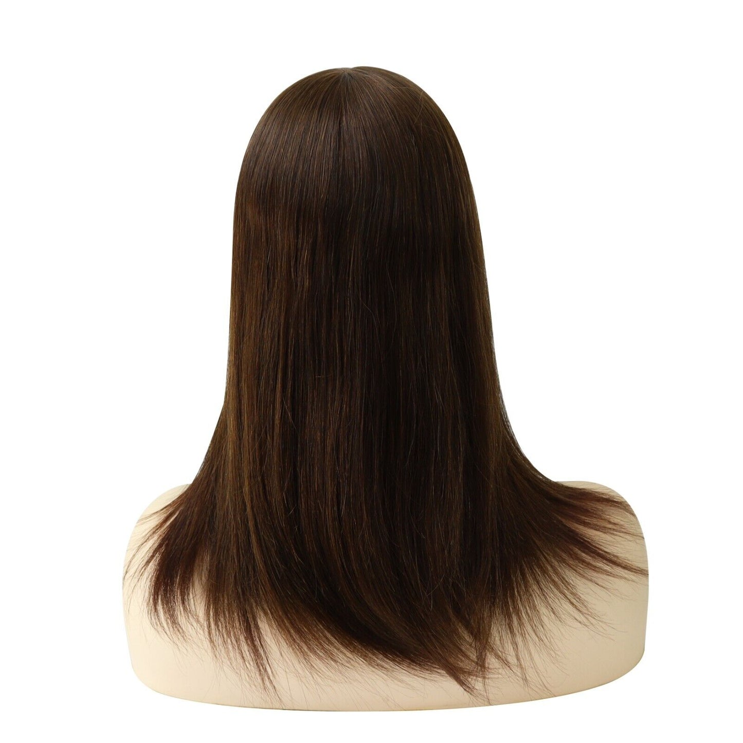 Women Topper Top Piece Wigs Injected Poly Skin Systems Cuticle Remy Hair Pieces