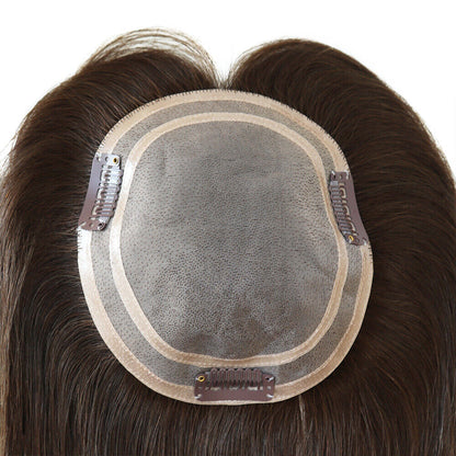 Women Topper Human Hair Top Piece European Cuticle Remy Straight Hair TP04 20''