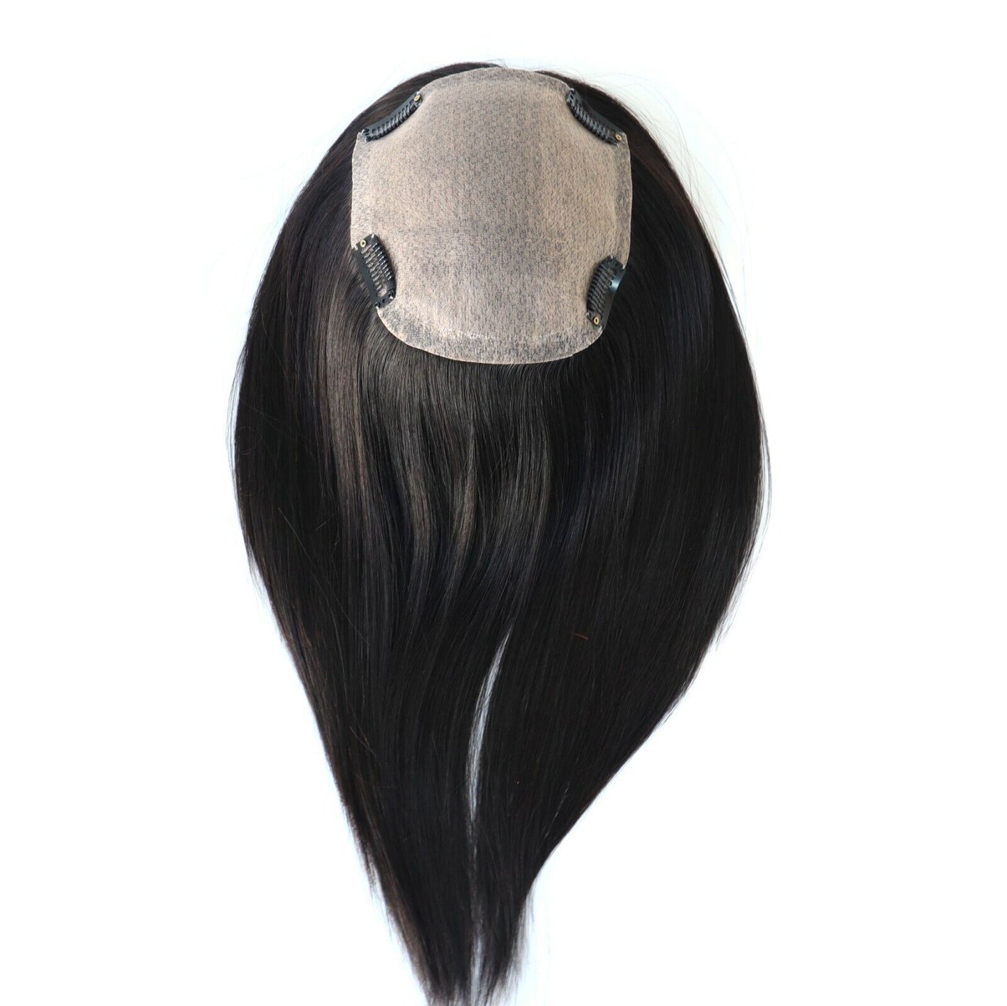 Women Human Hair Replacement Systems Topper Top Piece Remy Natural Hairpieces