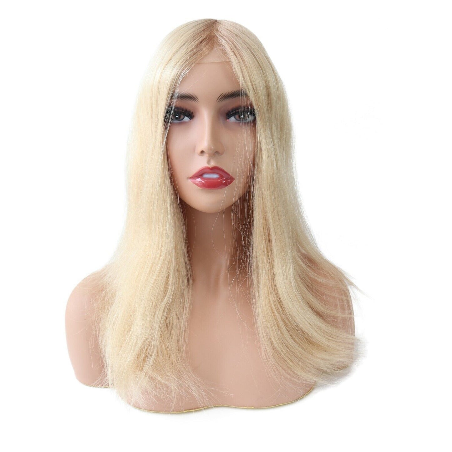 Women Topper Top Piece Wigs Injected Poly Skin Systems Cuticle Remy Hair Pieces